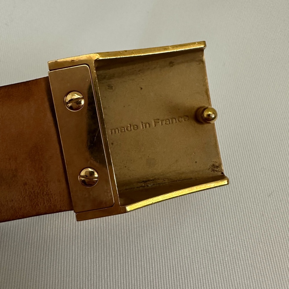 Pre-owned authentic Louis Vuitton Damier belt - Picture 7 of 11